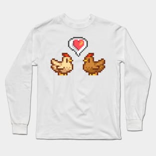 Stardew Valley Chicken Love Long Sleeve T-Shirt